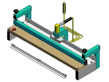 Punch press for Z-splices (pneumo-hydraulic)
