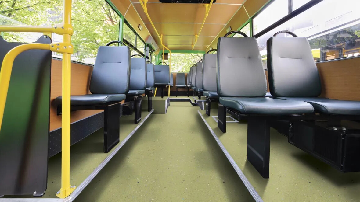 Bus interior Stef Safety vinyl