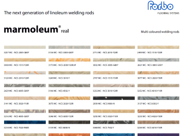 Forbo Weld Rod Color Chart