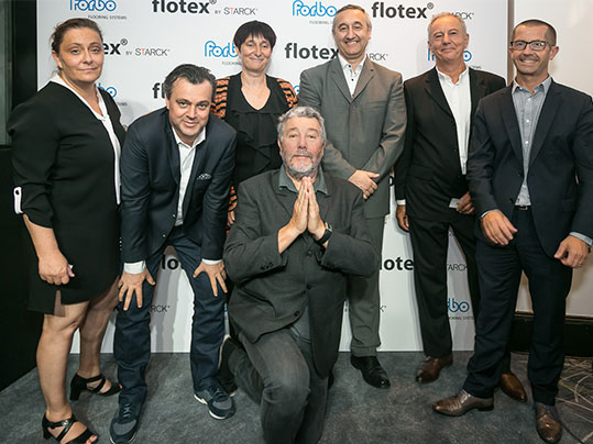 Flotex - le revêtement de sol textile performant : Conférence de presse à Paris avec Philippe Starck Flotex - le revêtement de sol textile performant : Conférence de presse à Paris avec Philippe Starck