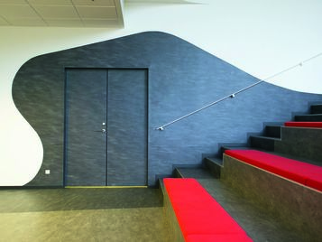 marmoleum onto the wall