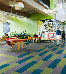 Flotex Colour flocked flooring - textile planks - commercial flooring